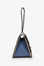 Moynat Blue Leather Madeleine Clutch PM Top Handle Bag