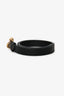 Gucci Black Leather Marmont Thin Belt Size 70/28