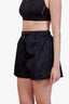 Prada Black Nylon Logo Shorts Size 36