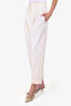 Brunello Cucinelli Cream Virgin Wool-Blend High-Waisted Pleated Trousers Size 4