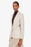 The Row Beige Belted Single-Breasted Blazer Size 4
