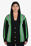 Gucci x Adidas Black/Green Wool Cable Knit Button Down Cardigan Size M