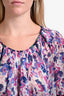 Isabel Marant Etoile Purple Sheer Floral Print Top Size 38