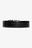 Salvatore Ferragamo Black Shiny Leather Double Gancini Belt