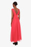 Pamela Rolland Pink Pleated Tulle Long Gown Size 2