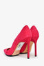 Manolo Blahnik 'Holt Renfrew Pink' Suede 175th Anniversary Heels Size 38