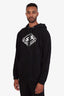 Burberry Black Cotton Graphic Print Hoodie Size XL Mens
