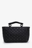 Valentino Garavani Black Quilted Leather Rockstud Top Handle With Strap