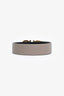 Salvatore Ferragamo Black/Taupe Leather Reversible Belt