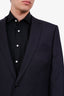 Christian Dior Navy Virgin Wool Single Breasted Suit Jacket + Pant Set Size 52R