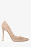 Gianvito Rossi Beige Suede Pointed Toe Stiletto Heels Size 40