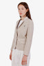 Brunello Cucinelli Beige Single Breasted Blazer Size 36