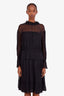 See By Chloe Black Long Sleeved Chiffon Dress Size 44