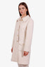 Gucci Cream Wool GG Button Peacoat Size 44