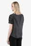 Akris Punto Black/White Polka Dot Short Sleeve Button-Down Top Size Small