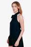 Nili Lotan Navy Silk Sleeveless Tie Neck Top Size 2