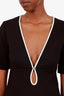 Gucci Black/White Low Cut Mini Dress Size M