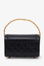 Pre-loved Chanel™ 1986-88 Black Lambskin Quilted Mini Vanity Chest with Handle