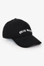 Miu Miu 2022 Black/White Logo Embroidered Baseball Cap Size M