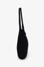 Miu Miu Black Wool Logo Shoulder Tote Bag