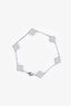 Van Cleef & Arpels 18K White Gold Diamond 6-Motif Sweet Alhambra Bracelet