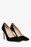Manolo Blahnik Black Suede Pointed Pumps Size 36.5