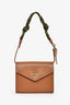 Miu Miu Brown Leather Compact Wallet On Strap
