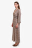 Missoni Mare Purple/Yellow Knit V-Neck Maxi Dress Size 44
