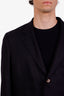 Loro Piana Navy Cashmere Silk Single-Breasted Blazer Size 54 Men's