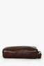 Prada Brown Leather Logo Embossed Compact Wallet
