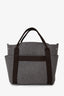 Hermès Grey/Brown Wool Grooming Bag