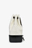 Pre-loved Chanel™ 2018 19 Black White Aged Leather Small Gabrielle Backpack