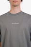 Acne Studios Slate Grey Mended Logo T-Shirt Size S Mens