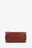 Celine Burgundy Leather Luggage Micro Tote Bag