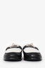 Hermès Black/White Leather Silver Kelly Lock 'Destin' Loafer Size 36