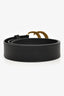 Gucci Black Leather GG Marmont Thick Belt Size 80/32
