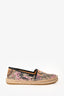 Gucci Beige Multicolour Canvas GG Supreme Bengal Tiger Print Pillar Espadrilles Size 37