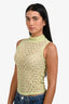 Frame Mint Green Lace Sleeveless Mock Neck Top Size XS