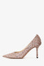 Jimmy Choo Pink/Silver Sparkly Heels Size 39.5