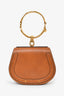 Chloe Brown Leather 'Nile' Bracelet Bag with Strap