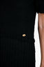 Pre-loved Chanel™ 2016 Black Alpaca Blend Short Sleeve Flared Midi Dress Size 40