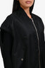 Upper Hights Black Oversized Bomber Vest Size 1