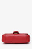Gucci Red Leather GG Marmont Crossbody Bag