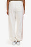 Gucci White/Pink Interlocking G-Patch Cotton Track Pants Size S