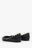 Valentino Black Leather Rockstud Pointed Flats Size 36