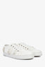 Pre-loved Chanel™ White Leather Camellia Detail Sneakers Size 38.5