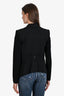 Sportmax Code Black Knit Sleeve Open Front Blazer Estimated Size S