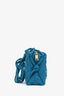 Bottega Veneta Blue Leather Intrecciato Loop Mini Crossbody Bag