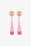 Pre-loved Chanel™ 18S Pink Resin CC Drop Earrings
