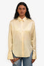 Frame Yellow Silk Long Sleeve Button Down Shirt Size XS